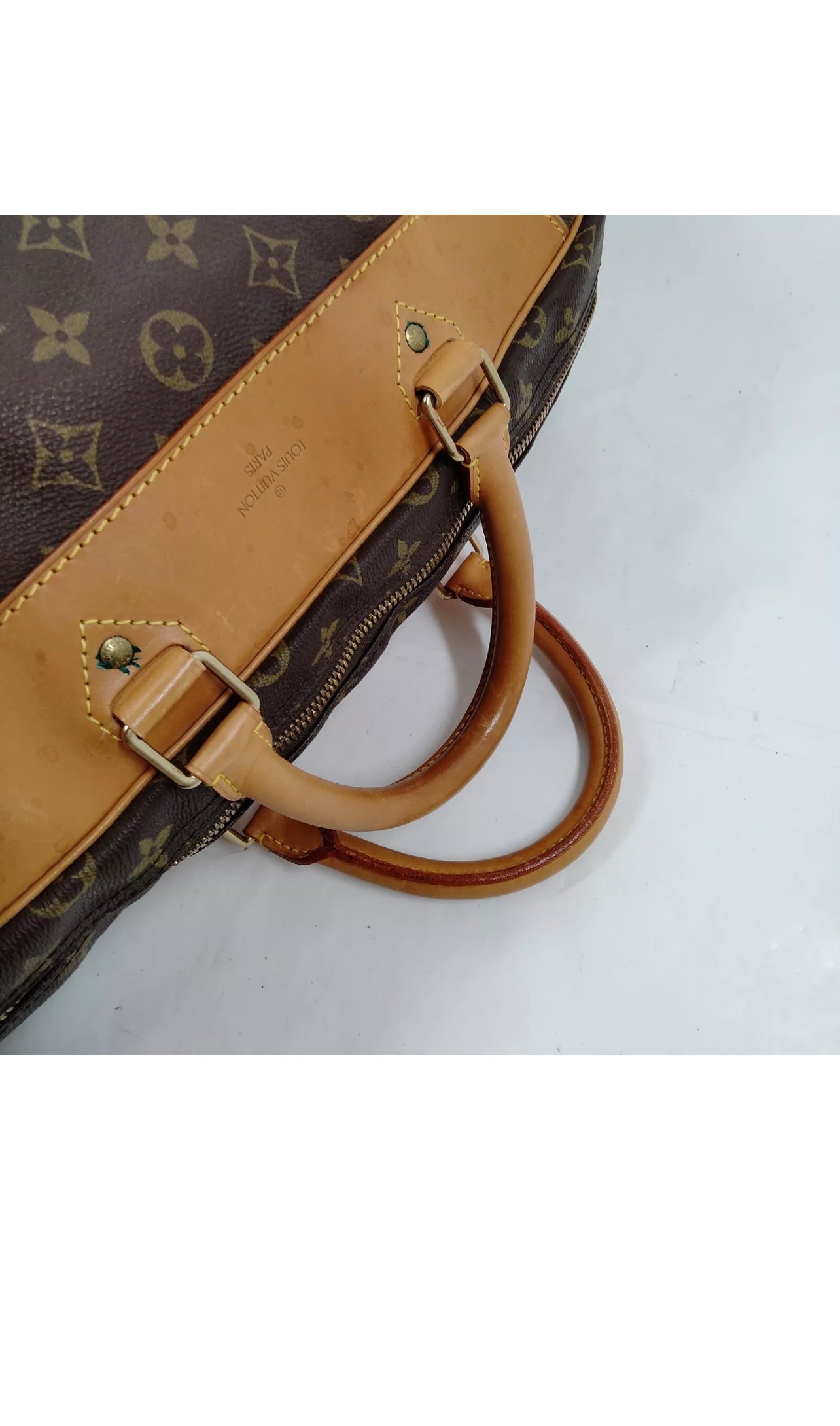 Pre-owned Louis Vuitton Canvas luggage LV Travel Bag M41443 Evasion Brown Monogram