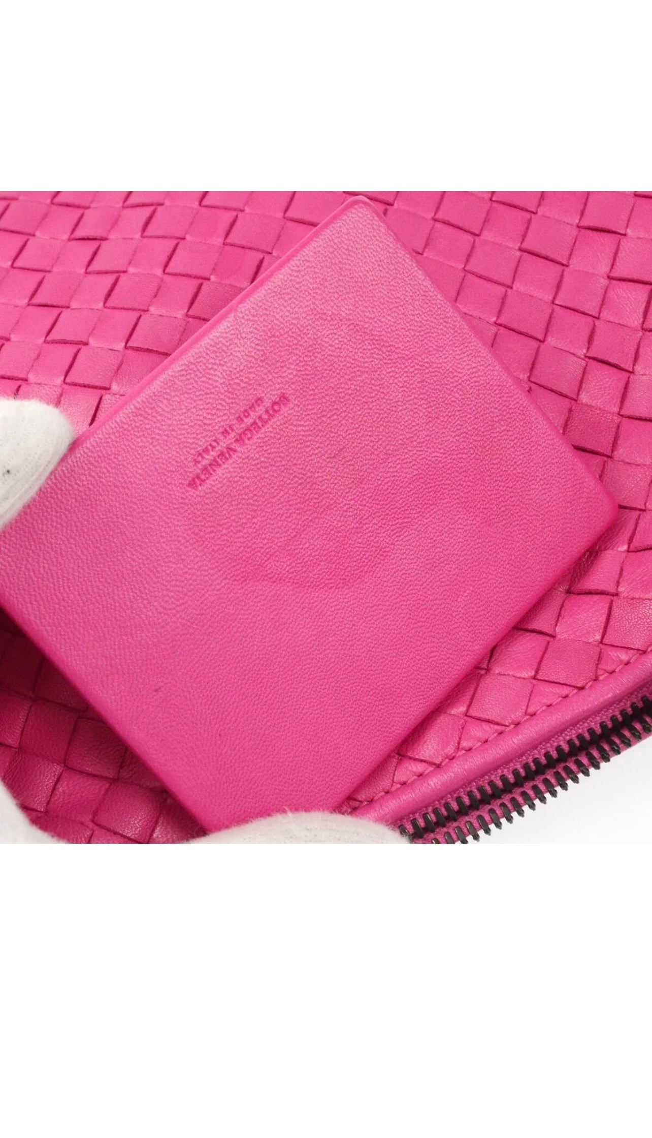 Pink Intrecciato Shoulder Bag B00378282Y XX01776
