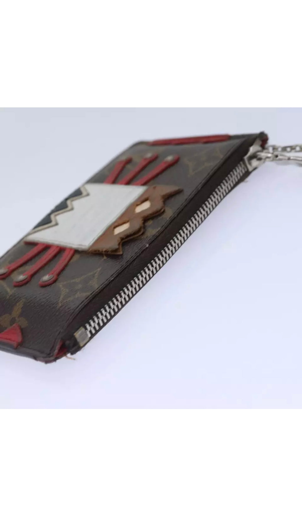 Pre-owned Louis Vuitton Canvas small leather goods Monogram Pochette Cles Coin Purse Tribal Mask M60213