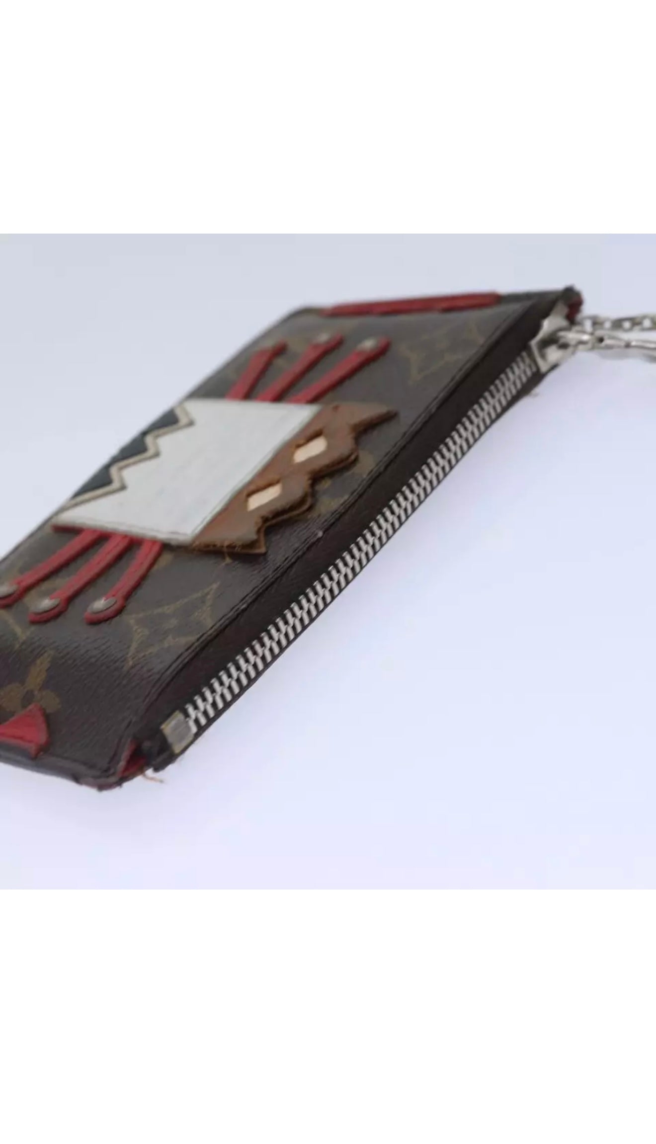 Pre-owned Louis Vuitton Canvas small leather goods Monogram Pochette Cles Coin Purse Tribal Mask M60213