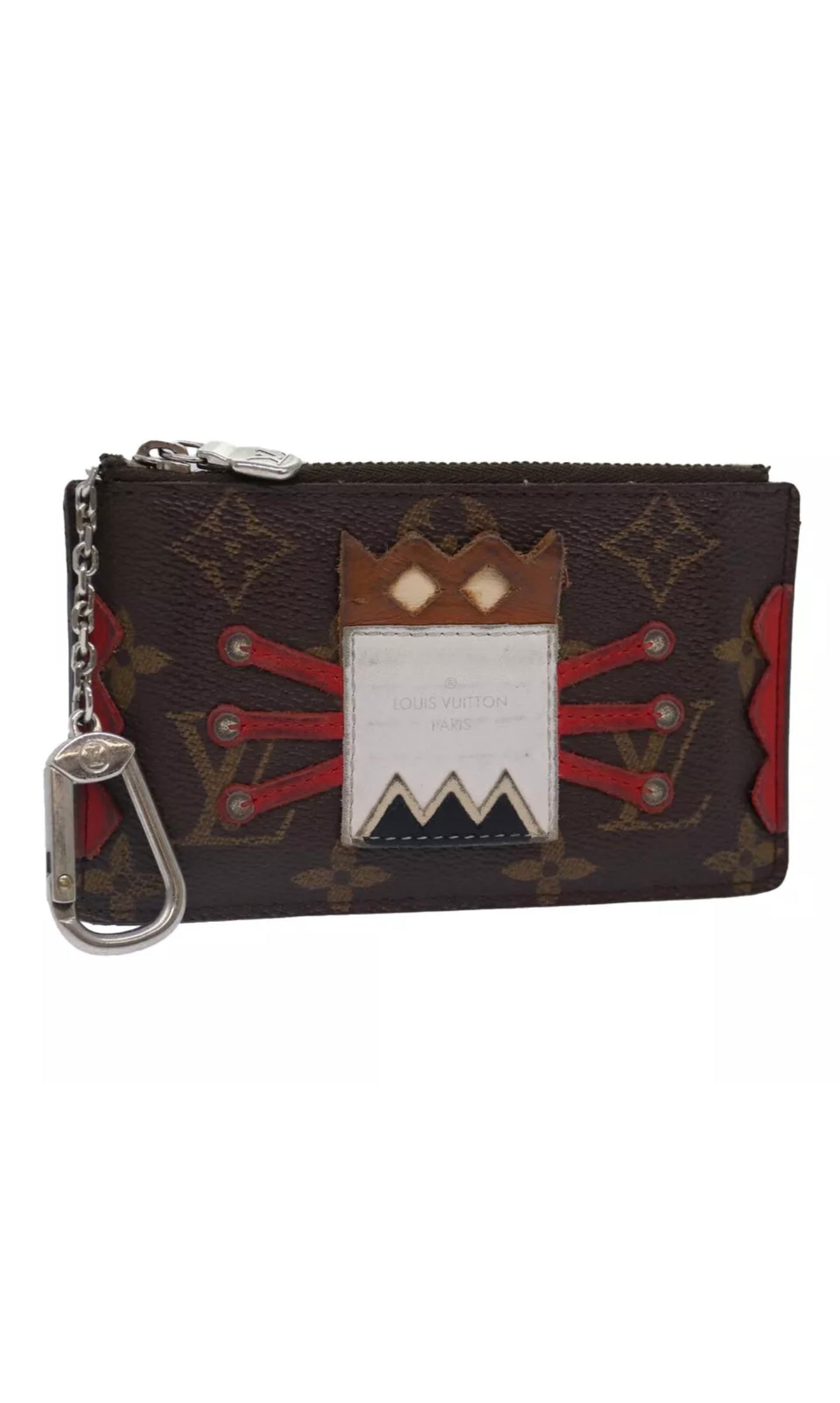 Pre-owned Louis Vuitton Canvas small leather goods Monogram Pochette Cles Coin Purse Tribal Mask M60213