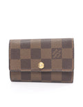 Multiple 6 Damier Ebene 6 Key Case PVC Brown