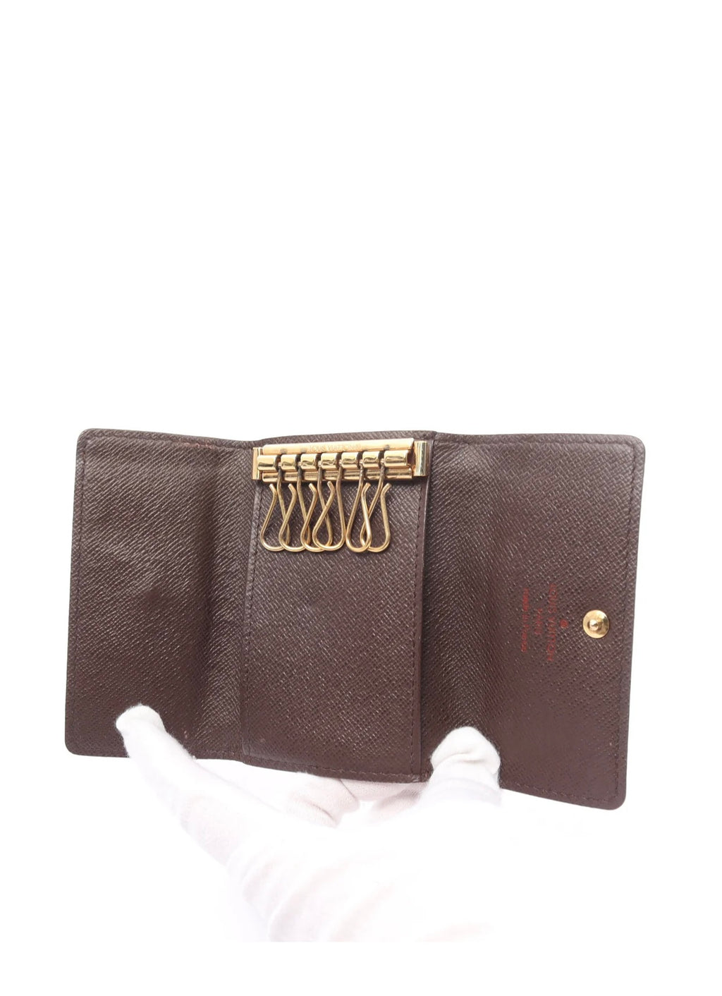 Multiple 6 Damier Ebene 6 Key Case PVC Brown