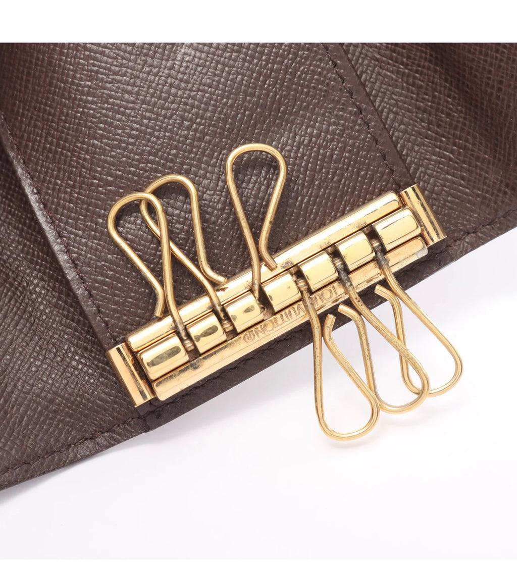 Multiple 6 Damier Ebene 6 Key Case PVC Brown