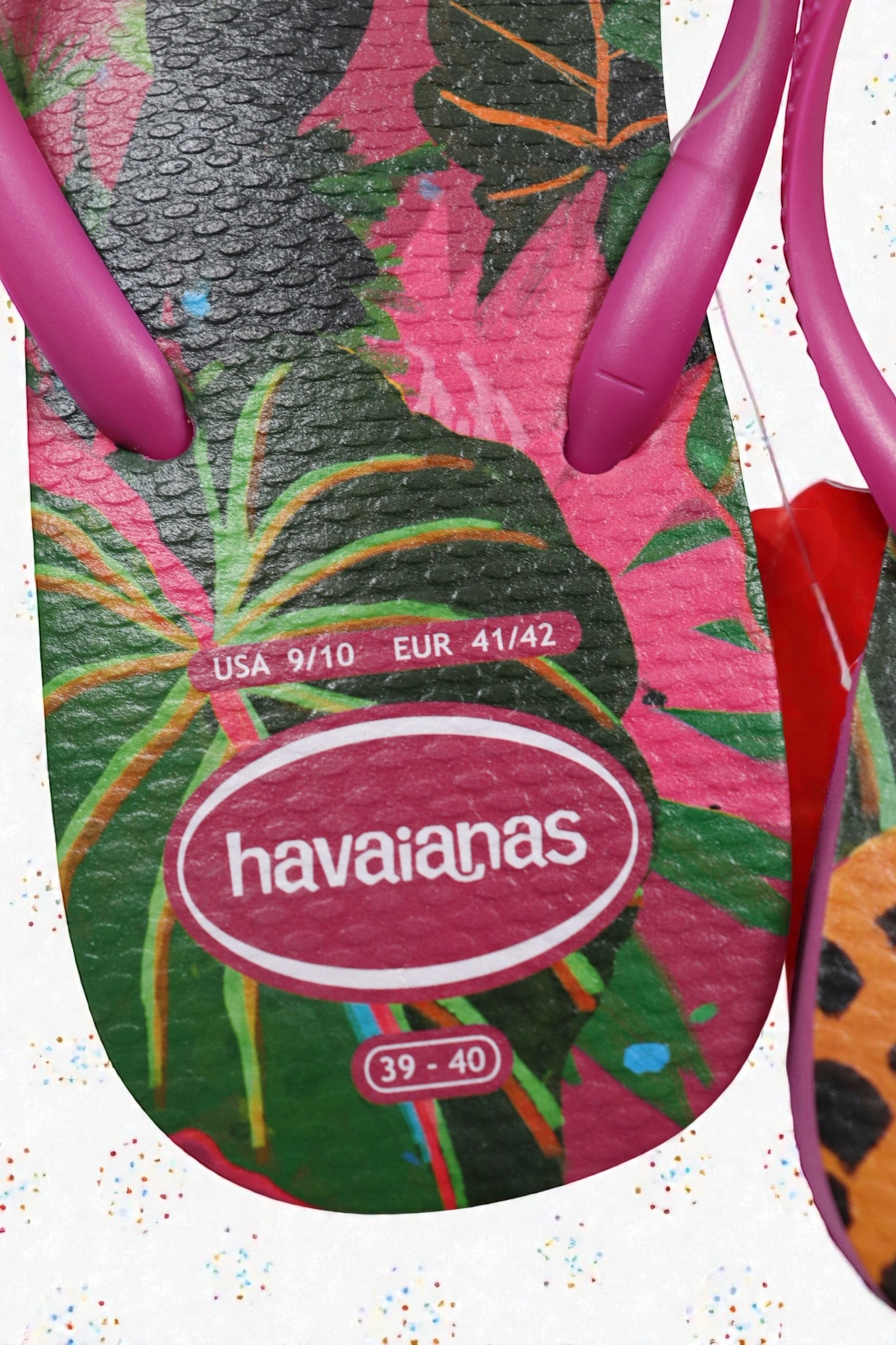 Tropical Jungle Havainas Slippers size 9-10