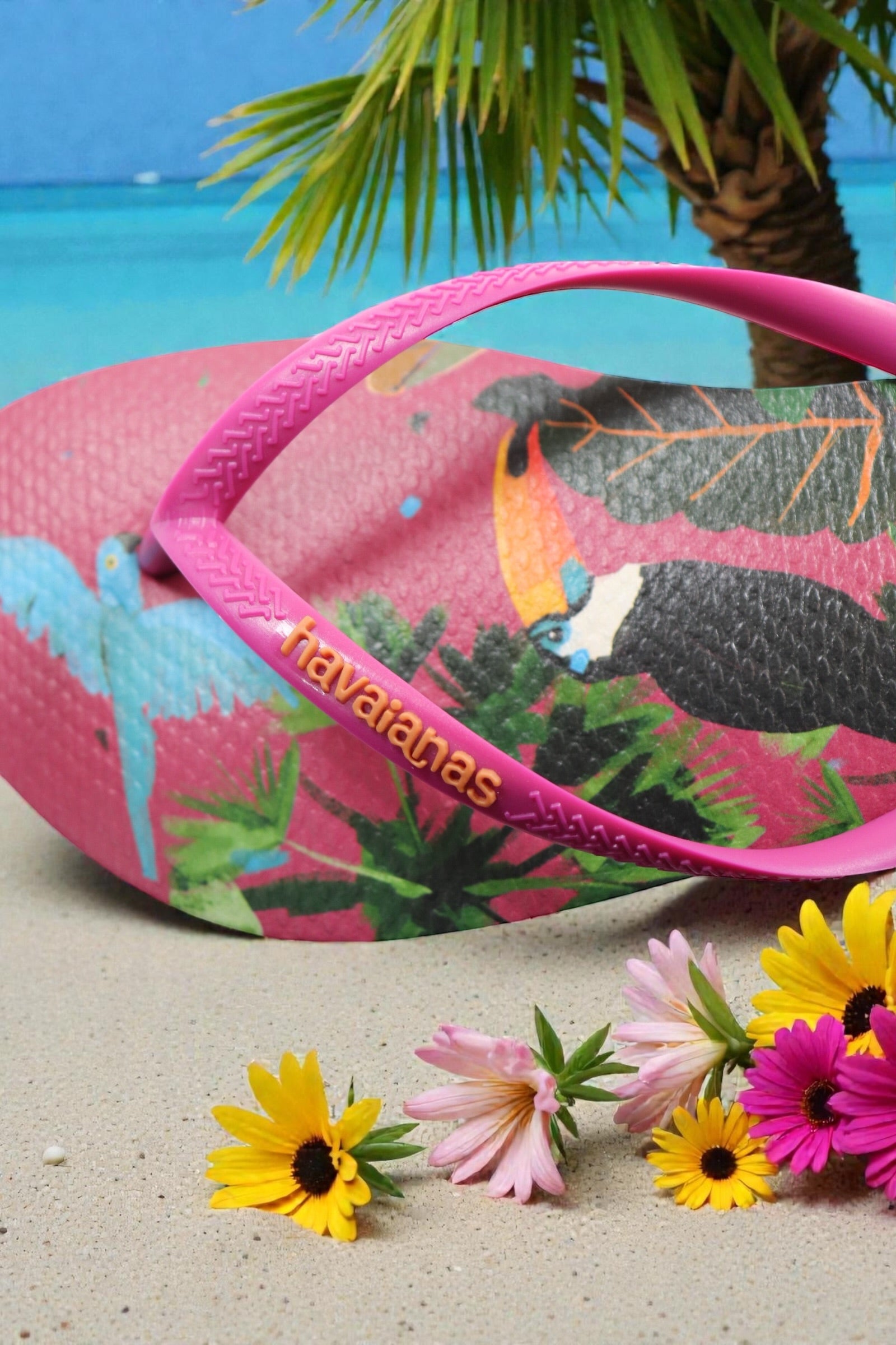 Tropical Jungle Havainas Slippers size 9-10