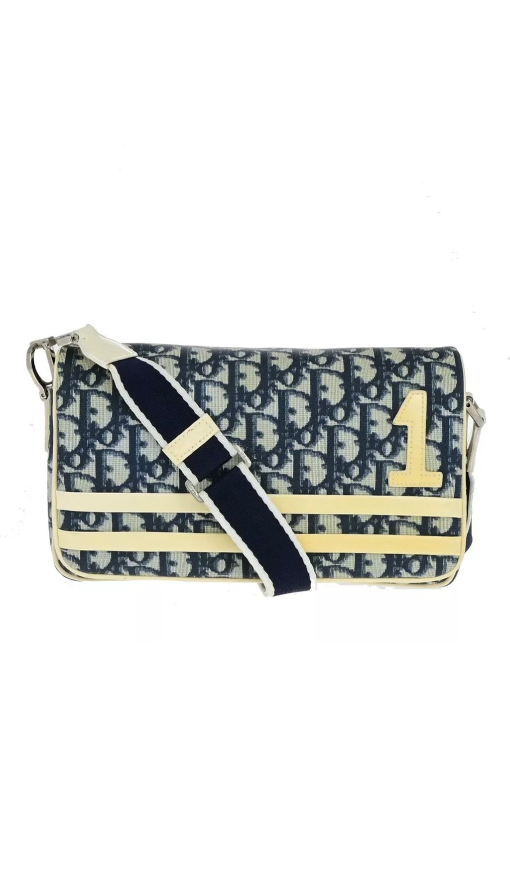 Pre-owned CHRISTIAN DIOR Canvas Crossbody Bags Trotter Sholulder Bag Coating Patent Leather