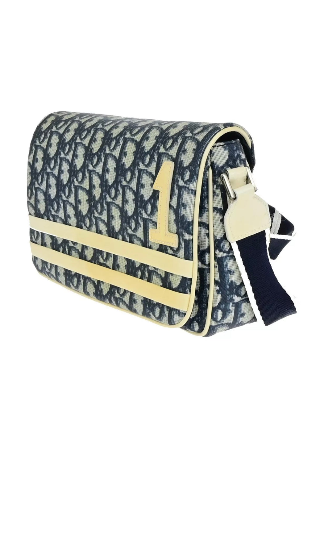 Pre-owned CHRISTIAN DIOR Canvas Crossbody Bags Trotter Sholulder Bag Coating Patent Leather