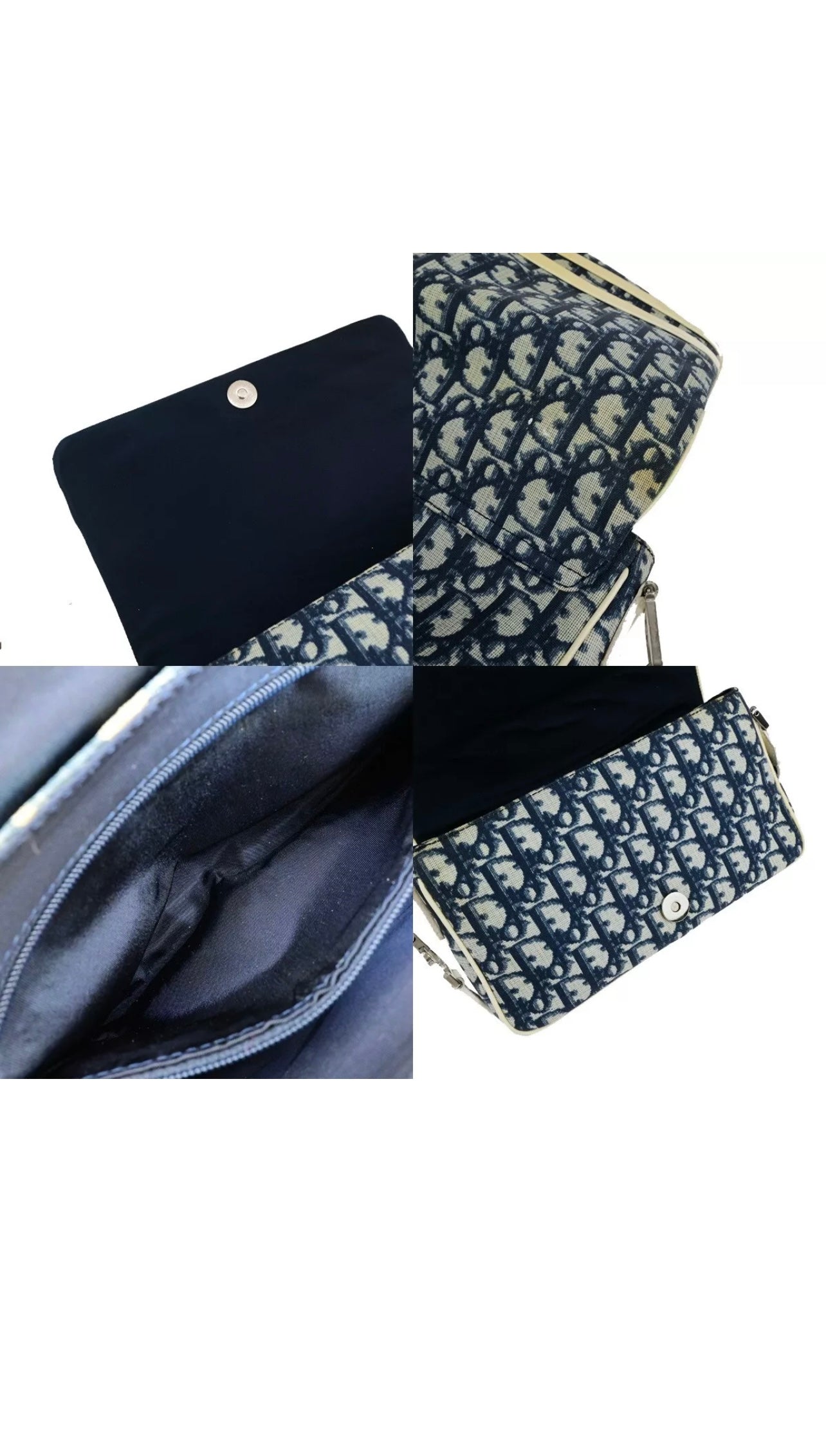 Pre-owned CHRISTIAN DIOR Canvas Crossbody Bags Trotter Sholulder Bag Coating Patent Leather