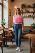 Pink Glam Statement Crop