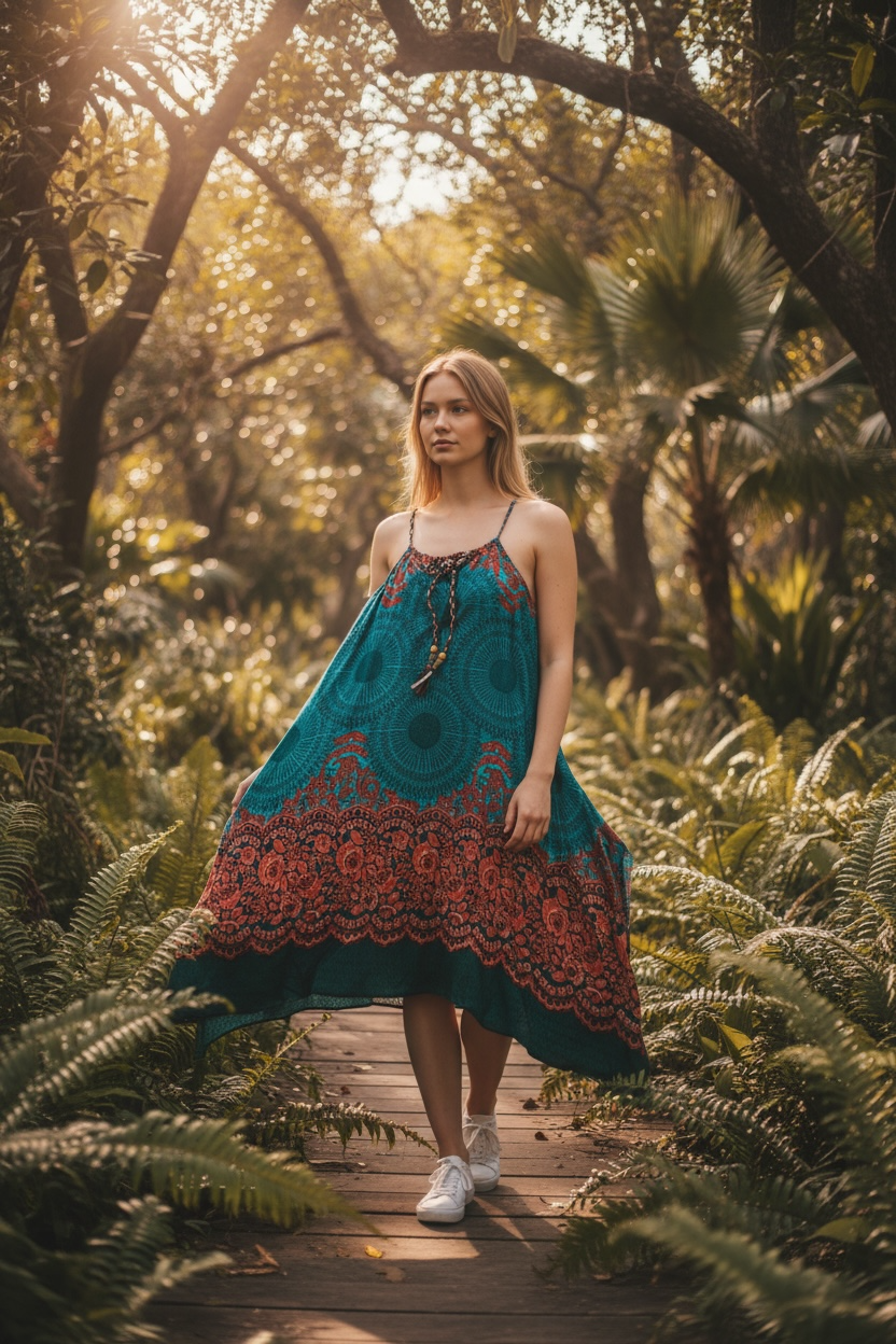 Emerald Boho Paradise Dress