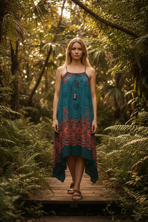 Emerald Boho Paradise Dress